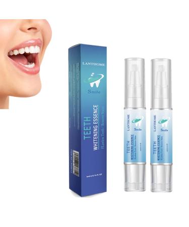Tooth whitening pen lanthome tooth white essence tooth whitening teeth whitening essence pen tooth whitening gel bleaching teeth & naturally brighten effectively remove stains (2PCs)