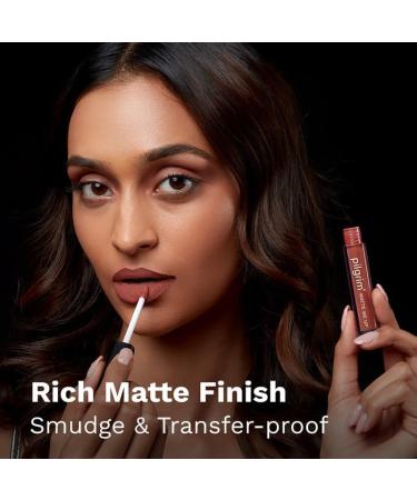 Matte Lipstick - Nude Obsessed | Transferproof Long Lasting Hydration with Hyaluronic Acid & Spanish Squalane - 3gms for Women - Buy Online on GoSupps.com