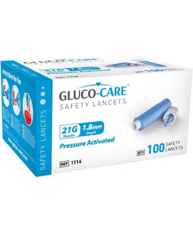 Buy Sterile Safety Lancets 21G x 1.8mm - Pre-loaded Contact-Activated Box of 100 for Safe Blood Sampling - International Shipping Available - Buy Online on GoSupps.com