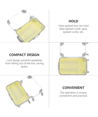 Buy Mini Eyelashes Luggage Case - Creative Yellow Plastic Lash Storage Box for Women & Girls - Ideal for Daily & Travel Use - Buy Online on GoSupps.com