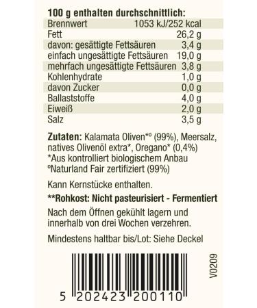 Buy Organic Kalamata Olives Pitted Al Naturale - Pack of 3 (3 x 175g) | International Shipping Available - Buy Online on GoSupps.com