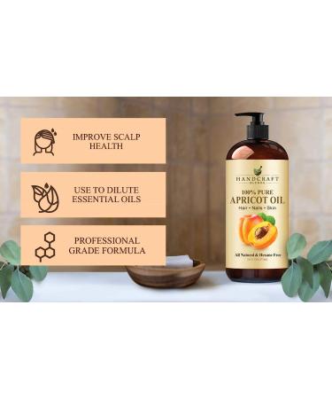 Handcrafted 100% Pure Apricot Kernel Oil - Premium Cold Pressed Carrier Oil for Aromatherapy and Skin Moisturizing - 16 fl. Oz - Buy Online on GoSupps.com