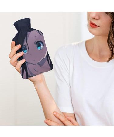 Cute Girl Plush Hot Water Bottle with Cover - Hand Warmer for Adults & Kids | 26.5x15.3cm - International Shipping - Buy Online on GoSupps.com