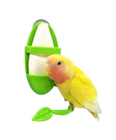 Bird food column Fit container bird feed toy for hanging with standing bird cage accessories for holding fruits inkfish bones vegetables home bird supplies (green) - Buy Online on GoSupps.com