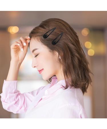 XCZYN 20 Pcs Snap Hair Clips Matte Finish Black Color Anti-slip Snap Clip Hair Accessories Metal Barrettes for Women Little Girls Lady Hair Styling (20 Pieces Black) 1 count (Pack of 20) Black - Buy Online on GoSupps.com