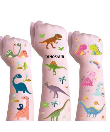 DmHirmg Dinosaur Temporary Tattoos for Kids Boys Girls Kids Dinosaur Tattoos Sets  Waterproof Fake Tattoo Stickers  Kids Birthday Party Favors Supplies (109PCS)