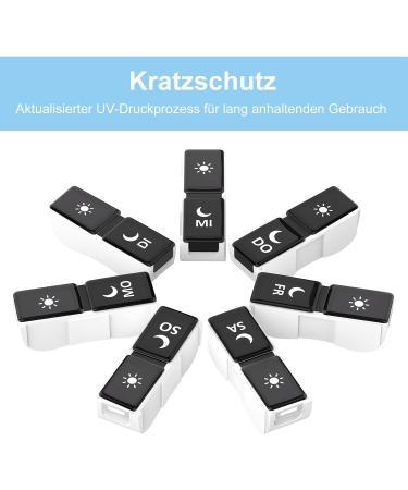 DOHIMGIO 7-Day Pill Box with 14 Removable Compartments Small Morning & Evening Medication Organizer (Black) | International Shipping Available - Buy Online on GoSupps.com