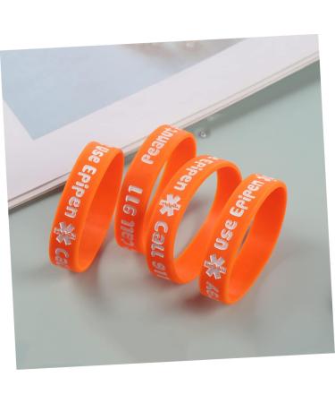 Operitacx 8-Piece Silicone Allergy Alert Bracelet Set | Medical Warning Wrist Leash for Food Allergies | Durable PVC Wristbands for Kids & Adults - Buy Online on GoSupps.com