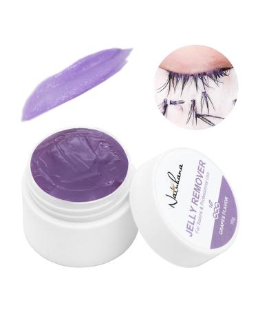 Eyelash Extension Remover 10g Lash Jelly Remover for Lash Extensions Low Irritation Lash Remover Dissolves Powerful Eyelash Extension Glue Remover for Professional Use (grape flavor)