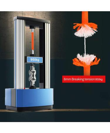 Enjohos 8mm Climbing Rope - Heavy-Duty Safety Rope with Screw Carabiner | 10m for Hiking Mountaineering Camping & Tree Climbing - 950kg Load Capacity (Orange) - Buy Online on GoSupps.com