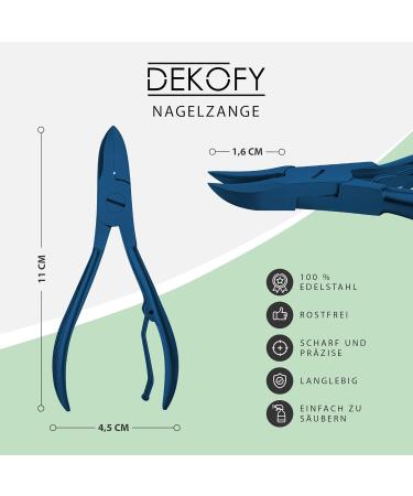 Decofy 11.5 cm Stainless Steel Nail Tongs - Extra Sharp Foot & Nail Scissors for Thick Nails - Perfect Pedicure & Nail Care Tool - Buy Online on GoSupps.com