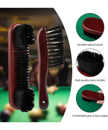 4 Pack Billiard Pool Table Brush Set with Wooden Handles - Rail Brush, Lint Roller, and Cue Cloth - Cleaning Accessories - Buy Online on GoSupps.com