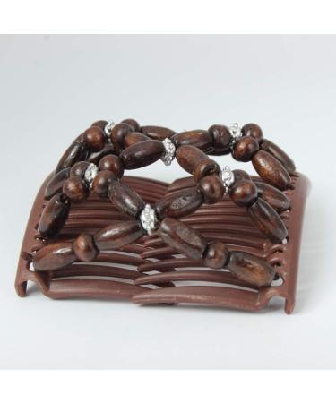 JUSTFOX Trend African Hairclip - Stylish Brown Hair Clips & Comb | Unique Haarklammer Haarkamm for Fashionable Hair Styling - Buy Online on GoSupps.com