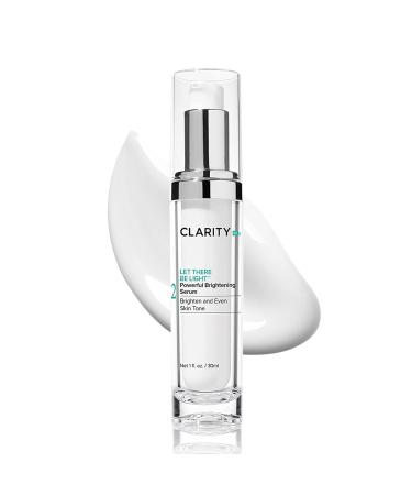 ClarityRx Let There Be Light Powerful Brightening Face Serum Plant-Based Natural Hydrating Treatment with Hyaluronic Acid for Hyperpigmentation Dark Spots & Dull Skin (1 fl oz)