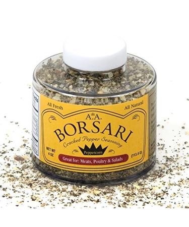 Borsari Seasoned Salt Combo - Original & Cracked Pepper Seasonings - Gourmet Sea Salt Blends - Gluten Free - Set of 2 Shaker Bottles 3-4 oz - Buy Online on GoSupps.com