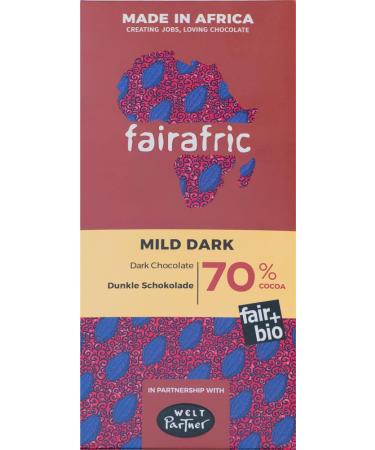 fairafric fairafric 70% organic bitter chocolate (6 x 80 g)