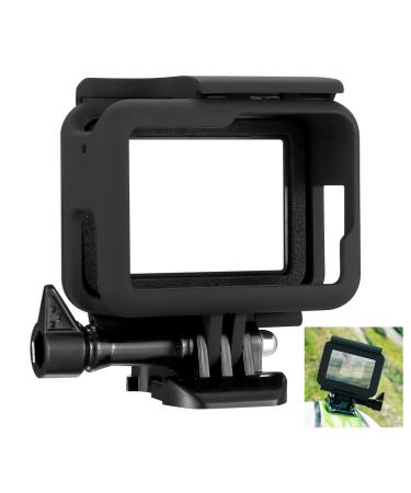 Housing frame protective housing case housing frame holder compatible with GoPro Hero 7/6/5 action cameras accessories protective housing case with base screw black - Buy Online on GoSupps.com