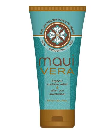 Maui Vera After Sun Gel - Scented (6.5 oz) Lavender and Peppermint 6.5 Fl Oz (Pack of 1)