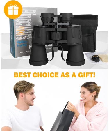 GOANDO 20x50 Binoculars for Adults and Kids High Power Compact Binoculars Large Waterproof Binoculars with Low Light Night Vision for Hunting Bird Watching Travel Sightseeing Outdoor Sports  Black - Buy Online on GoSupps.com