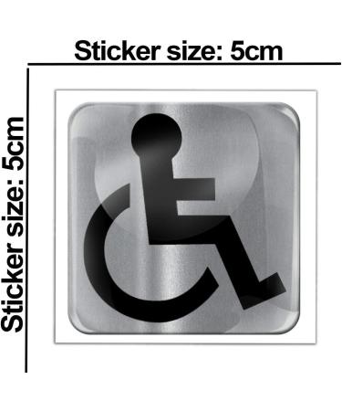 Biomar Labs 1 x 3D Waterproof 100% UV Protected Invalid Disabled Handicap Parking Permit Sign Wheelchair Car Automobile Motorcycle Windows Home Sticker KS 182 - Buy Online on GoSupps.com