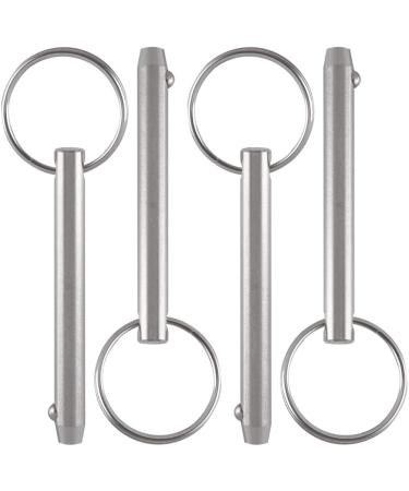 4 Pack Quick Release Pins, Diameter 5/16"(8mm), Usable Length: 2-1/4"(57mm), Full 316 Stainless Steel, Bimini Top Pin, Marine Hardware, All Parts are Made of 316 Stainless Steel