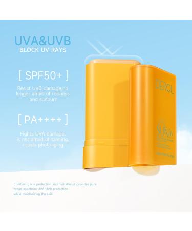 Sunscreen Stick SPF 50+ | Water-Resistant Sunblock for Face & Body | Travel Size 0.56 Oz | No Eye Irritation | 50 Uses - Shop Now - Buy Online on GoSupps.com