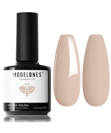 Modelones Gel Nail Polish 15ML Neutral Nude Gel Polish Color Soak Off LED Skin Tone Brown Color Nail Gel Polish Long Wear Nail Art Manicure at Home Gift