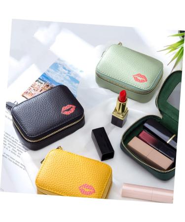 Mobestech Cosmetic Bag - Portable Faux Leather Makeup & Lipstick Holder for Travel | Convenient Zipper Pouch 10x7x3.5CM - Buy Online on GoSupps.com