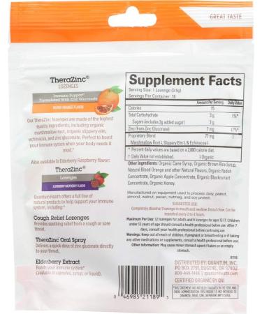 (NOT A CASE) Lozenges TheraZinc Orange Organic 18 ea - Buy Online on GoSupps.com