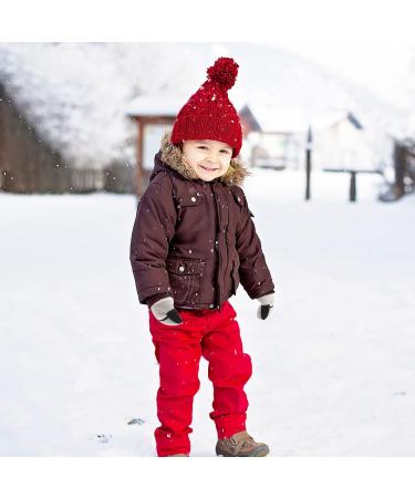 QKURT Toddler Knitted Mittens - 3 Pairs - Thick Fleece Lined Full Finger Gloves for Boys and Girls - Buy Online on GoSupps.com