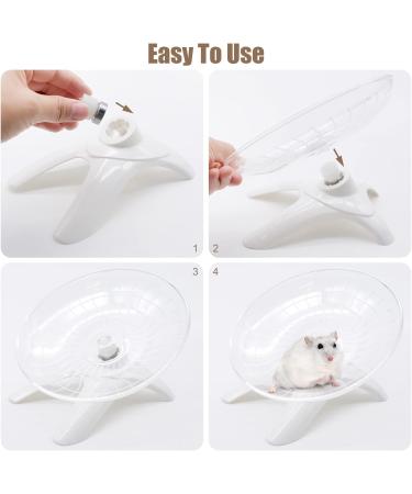 FORYNXHWIN Hamster UFO Exercise Running Wheel White Flying Saucer Plastic Silent Non Slip Disc for Small Animal like Golden Bear Squirrel Hedgehog Climbing ( 18 cm ) - Buy Online on GoSupps.com