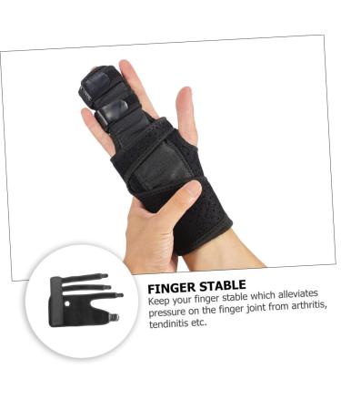 FRCOLOR Hand Protector Splint - Sports Finger Stabilizer for Joints & Fractures | 1pc Black Right | International Shipping - Buy Online on GoSupps.com