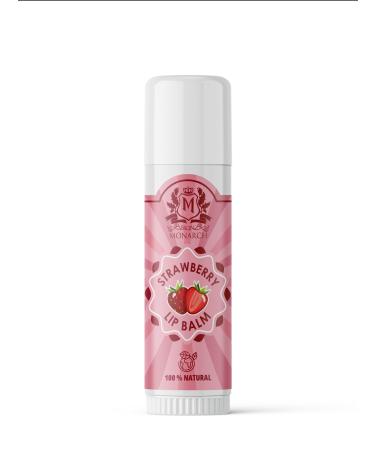 Skin Monarch Strawberry Lip Balm 100% Natural Ingredients Moisturises Softens Lips and Protects 5 g
