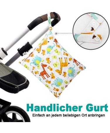 Bynsaer Wetbag Fabric Diapers - Nested Pocket Cloth Diapers 2 PC Baby Wet & Dry Organizer Bag Reusable & Washable (Color 03) | International Shipping - Buy Online on GoSupps.com