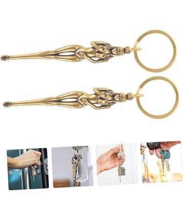 Bestoyard 1 Set Beauty Key Pendant & Ear Cleaning Tools | Wooden Spoons & Brass Ear Scoop | Car Accessories & Cosmetic Cleaner - Buy Online on GoSupps.com