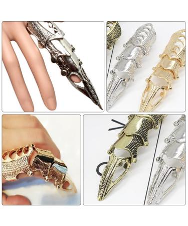 Frcolor Halloween Costume Claw Rings - Full Finger Gothic Nail Set for Men & Girls | 3-Piece Movable Ankle Armor - Buy Online on GoSupps.com