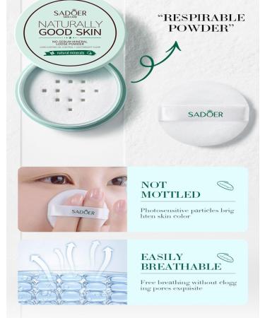 Setting Powder Loose Face Powder Invisible Loose Powder Oil Control Natural Matte Finish Lasting Lightweight Breathable All Skin - Buy Online on GoSupps.com
