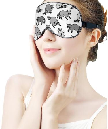 Raccoon Life Sleep Mask - Adjustable Strap Eye Cover for Night Travel and Nap - Buy Online on GoSupps.com