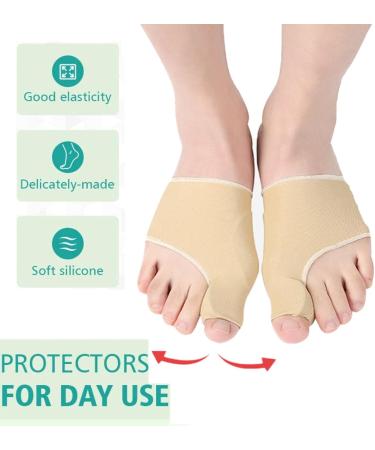 2 Pcs Bunion Corrector & Orthopedic Hallux Valgus Relief Splint | Beige Gel Pads & Non-Slip Support Brace - International Shipping Available - Buy Online on GoSupps.com