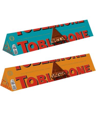 Chocolate Bundle With Toblerone Crunchy Almonds Chocolate Bar 360g & Orange Twist Chocolate Bar 360g (2 Pack) - Buy Online on GoSupps.com