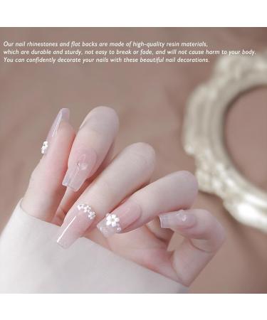 Nail Art Rhinestones and Pearls Set 2 Boxes Mixed Nail Art Decorations 3D Butterfly Bowknot Flower Charms Aurora Bear & Crystal Gems for DIY Nail Design Crafting Parties Weddings - Buy Online on GoSupps.com