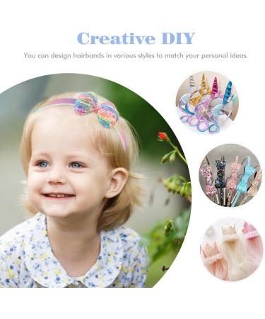 inSowni 10 Pieces Glitter Sequin Plastic Headbands with Mini Teeth Daily Birthday Party Hair Bands Hoops Accessories for Toddlers Kids Teens Girls - Buy Online on GoSupps.com