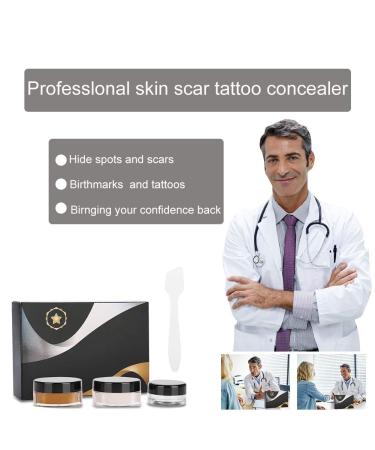 Professional Waterproof Tattoo Concealer for Vitiligo, Birthmarks, and Scars - Skin Camouflage Cream - Buy Online on GoSupps.com