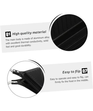 Milisten 1pc Sandwich Pan Aluminum Baking Pans Mini Waffle Maker Flip Sandwich Maker Home Cookware The Egg Grill Stove Burner Pans Storage Bins with Lids Abs Household Cooking Pot 35X18X4CM Black - Buy Online on GoSupps.com