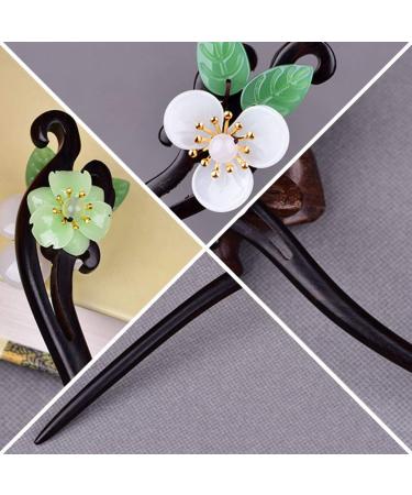 FRCOLOR Vintage Flower Hair Stick Japanese Wooden Hair Sticks for Women & Girls | International Shipping Available - Buy Online on GoSupps.com
