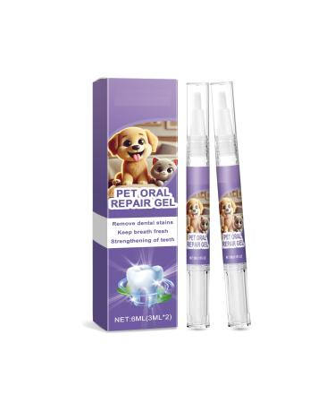 Pet Oral Repair Gel Pet Oral Restoration White Gel Targets Tartars Without Brushing Pet Oral Repair Gel Pen Pet Breath Freshener For Dogs & Cats (1)