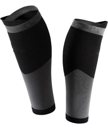 Calf Compression Bandage for Running & Cycling - Warm Leg Cuffs for Men | Footless Socks for Shin Splints & Varicose Veins | Winter Gifts - Aibyks Schwarz L - Buy Online on GoSupps.com