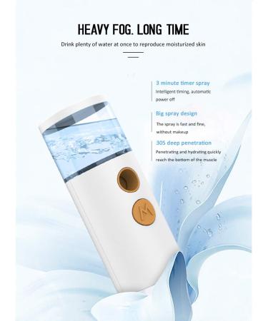 CHAW Nano Facial Mister Handy Moisturizing Mist Sprayer Portable Facial Atomization Face Hydration for Skin Care USB Rechargeable Facial Sprayer 20ml White - Buy Online on GoSupps.com