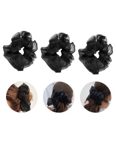 Shop Lurrose 3pcs Organza Elastic Hair Scrunchies for Women & Kids - Perfect for Summer Spa & Sport | International Shipping Available - Buy Online on GoSupps.com