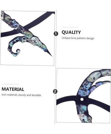 DEARMAMY 1pc Pendant Ornament Home Decor Home Heart Hanging Decor Wall Art Heart Wrought Iron Wall Decoration 30x26cm Silver - Buy Online on GoSupps.com